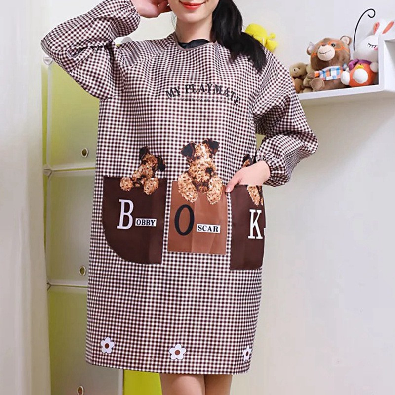 Veekindel köögipõll Kodutööde kombinesoonid pikkade varrukatega põll Naistele Restoran Kokk Toiduvalmistamine Küpsetamine BBQ Pudipõll Põllekaitse