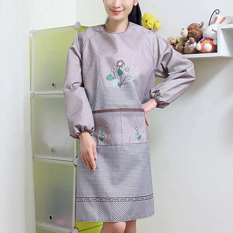 Veekindel köögipõll Kodutööde kombinesoonid pikkade varrukatega põll Naistele Restoran Kokk Toiduvalmistamine Küpsetamine BBQ Pudipõll Põllekaitse