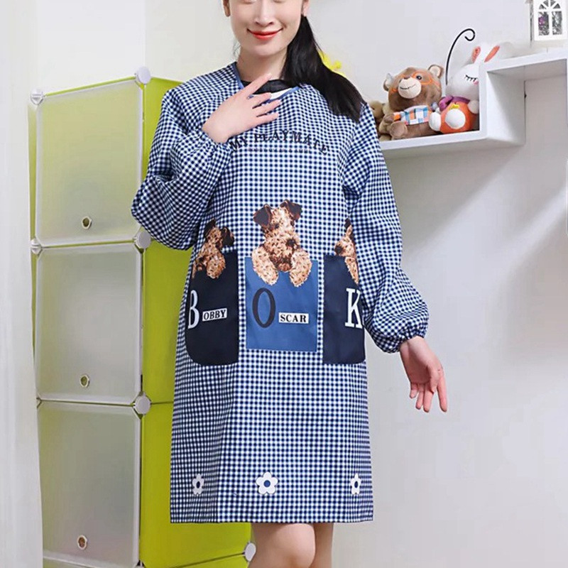 Veekindel köögipõll Kodutööde kombinesoonid pikkade varrukatega põll Naistele Restoran Kokk Toiduvalmistamine Küpsetamine BBQ Pudipõll Põllekaitse