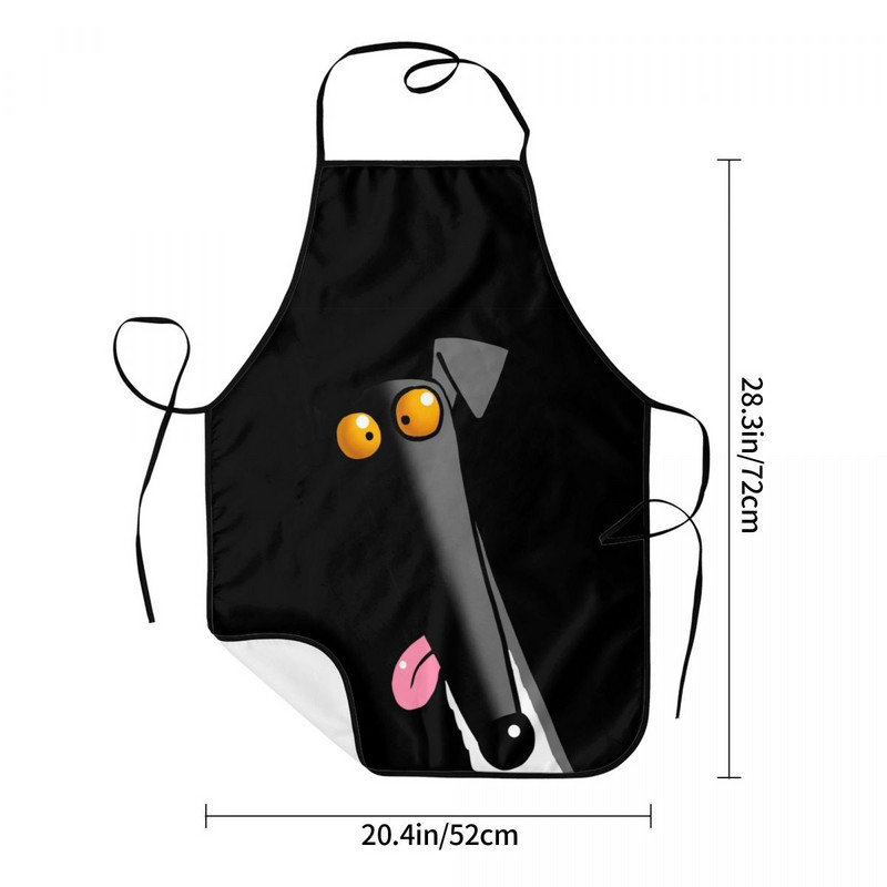 Unisex naljakas multikas hurt Köök Peakokk Söögitegemine Küpsetamine Põll Mehed Naised Whipet vintskoer Koer Tablier köök maalimiseks