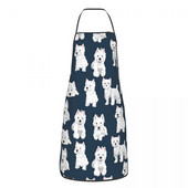 Westie põll Unisex Funny Kitchen Bibs Polüester majapidamispuhastus Pinafore