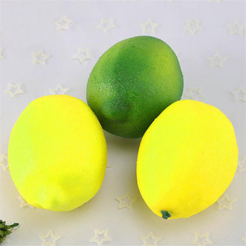 Χονδρικό τεχνητό φρούτο αφρός λεμόνι Fruit Model Fake Fruit Πλαστικό μήλο τεχνητό φρούτο για φωτογραφία διακόσμησης σπιτιού