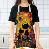 Cute Cat Floral print Ποδιά κουζίνας Αμάνικη Ποδιά μαγειρικής Ποδιά σεφ Εργαλείο καθαρισμού σπιτιού Σαλιάρα Delantal Cocina