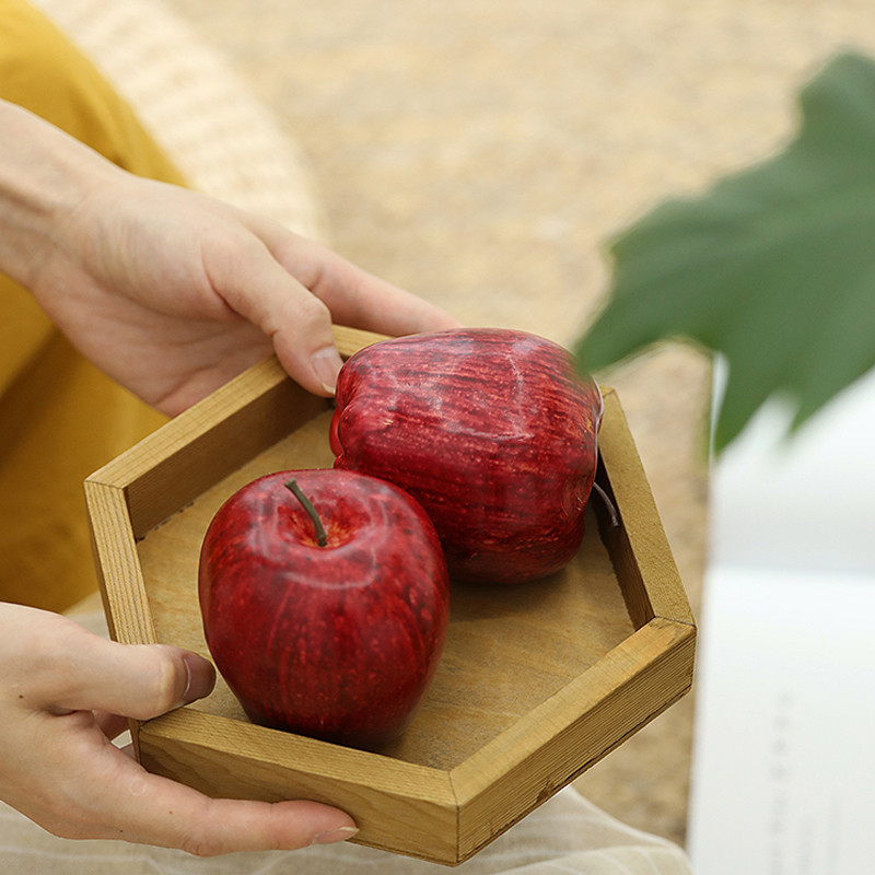 Τεχνητό κόκκινο μήλο με προσομοίωση μοντέλου βαρύτητας Διακοσμητικά παραθύρου φρούτων Φωτογραφικά στηρίγματα για το σπίτι Διακόσμηση γάμου