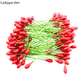 200 tk. Punased plastikust tolmukad kunstlilled, puuviljad, marjad, kimp meisterdamise kook jõulupulmade kinkekarbi pärjad