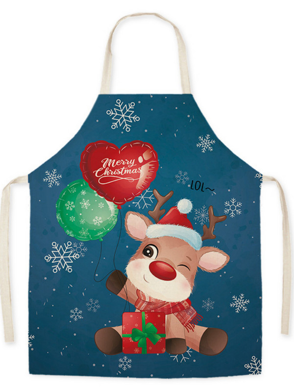 Armas multikas jõululumememm Jõuluvana muster Õlikindel linane kätepuhastus Varrukateta põll Kodupuhastus Menage Nettoyage