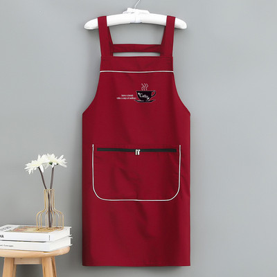 Atspari vandeniui ir aliejui virtuvinė prijuostė Moteriška juosmens Darbo apranga Vyriška prijuostė Namai Be rankovių Patogi minkšta užtrauktuku kišenė laikymo vieta