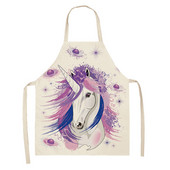 1 tk Rainbow Horse Pattern Restorani kokapõlled naistele Antifouling Varrukateta Pinafore Köögis küpsetamise Toiduvalmistamise tarvikud