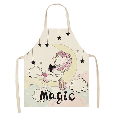 1 tk Rainbow Horse Pattern Restorani kokapõlled naistele Antifouling Varrukateta Pinafore Köögis küpsetamise Toiduvalmistamise tarvikud