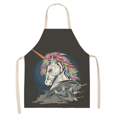 1 tk Rainbow Horse Pattern Restorani kokapõlled naistele Antifouling Varrukateta Pinafore Köögis küpsetamise Toiduvalmistamise tarvikud