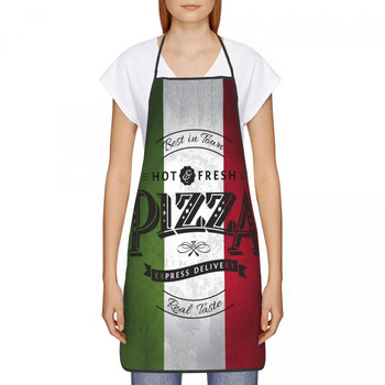 Ρετρό ιταλική σημαία ποδιές πίτσας Άνδρες γυναίκες Ιταλία Υπερηφάνεια Ενήλικες Unisex Κουζίνα Σεφ Σαλιάρα Tablier Κουζίνα Μαγείρεμα Ψήσιμο Κηπουρική