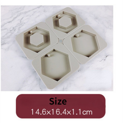 4/6-õõnsusega seebivormide silikoonvormide valmistamine käsitsi kuusnurkse aroomiteraapia vahakrohvist epoksüseebi silikoonvormide pakkumine.