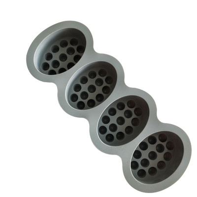 3D rokām gatavotas silikona ziepju veidnes masāžas terapijas bārs Veidņu izgatavošanas rīki DIY ovālas formas ēteriskās eļļas ziepes sveķu amatniecības instrumenti