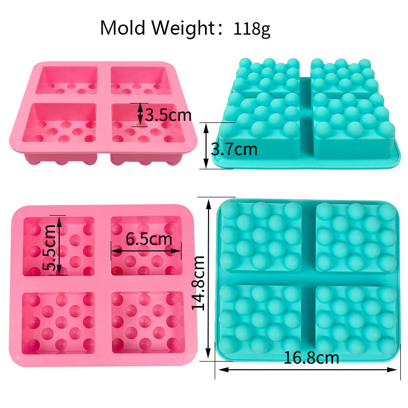 3D rankų darbo silikoninės muilo formos Masažo terapijos juostelė formų kūrimo įrankiai „pasidaryk pats“ ovalo formos eteriniai aliejai Muilai, derva, amatų įrankiai