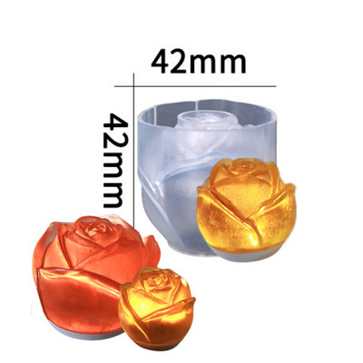 Taisnstūra roze Silikona ziepju veidne DIY Ziedi Ziepju gatavošana Ar rokām gatavota kūka Šokolādes sveču veidne Dāvanas Amatniecības piederumi Mājas dekors