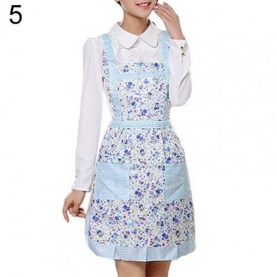 Köök Toiduvalmistamine Naiste põll Trükitud taskud Kadumatu Ei Pilling Pinafore Kleit Küünesalongi Põll naistele Küpsetamine