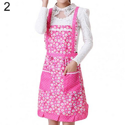 Köök Toiduvalmistamine Naiste põll Trükitud taskud Kadumatu Ei Pilling Pinafore Kleit Küünesalongi Põll naistele Küpsetamine