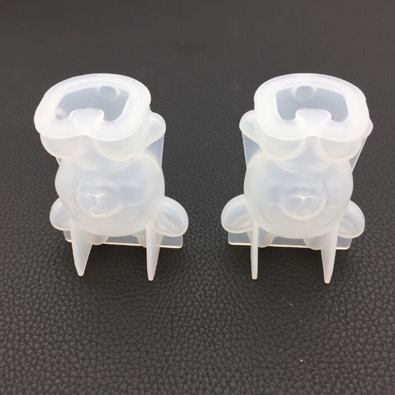 3D jõulude pehme vorm multikas Sika Deer silikoonist isetegemise tööriistad peegel Stereoskoopiline hirvepea vorm DIY kristallist tilga liimivorm