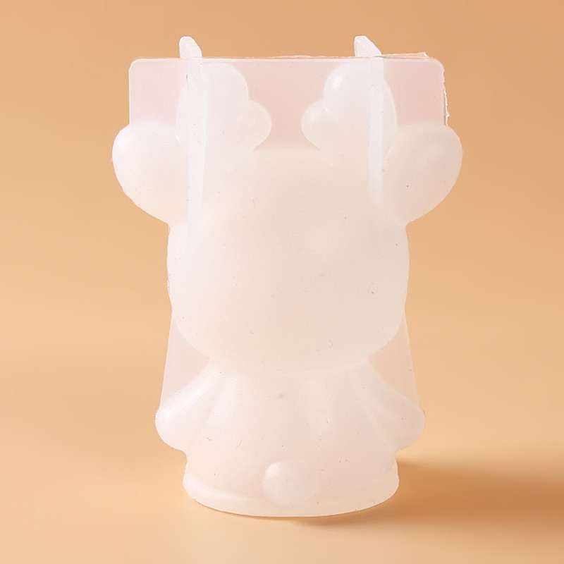 3D jõulude pehme vorm multikas Sika Deer silikoonist isetegemise tööriistad peegel Stereoskoopiline hirvepea vorm DIY kristallist tilga liimivorm