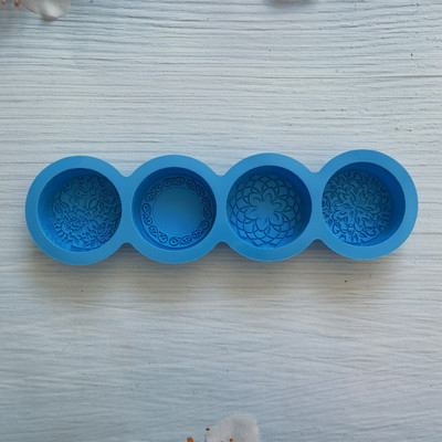 3D käsitsi valmistatud silikoonseebivormid 4 lilletüüpi kangid vormide valmistamise tööriistad käsitsi valmistatud ümmarguse kujuga seebid vaiguga käsitöö