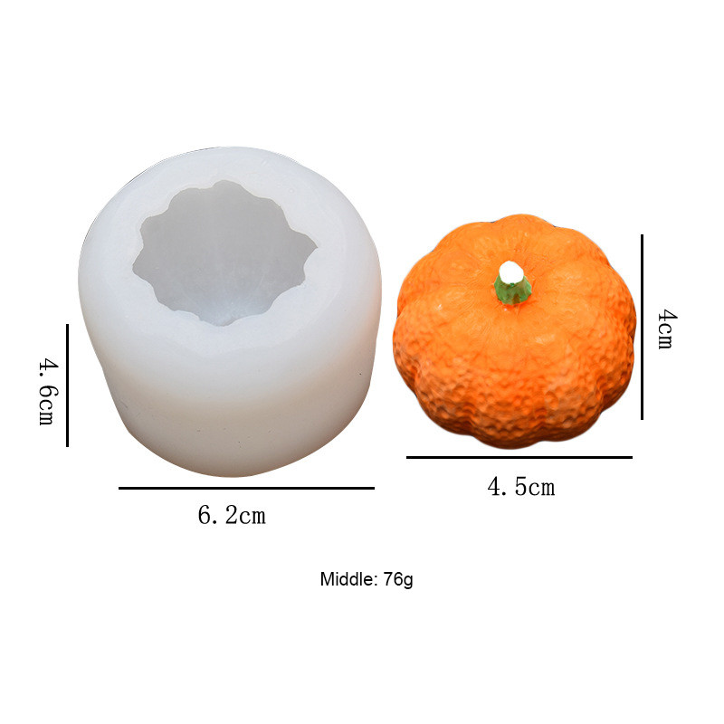3D mini ķirbja formas silikona veidne DIY roku darbs ziepju sveces aromterapijas ģipša pelējuma sveķu veidnes Helovīna ballīšu dekorēšanai