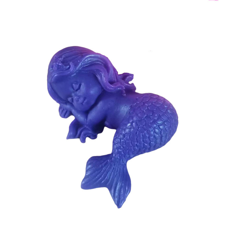 Forme din silicon pentru sirenă dormită, pentru fondant de ciocolată, pentru săpun, lucrat manual, pentru decorarea tortului cu sirenă, cu înger, pentru artizanat, pentru lumânări.