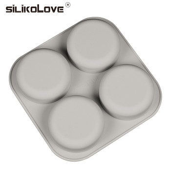 SILIKELOVE 4 Οβάλ καλούπια σαπουνιού κοιλότητας Καλούπια σιλικόνης για παρασκευή σαπουνιού τρισδιάστατα χειροποίητα καλούπια σαπουνιού Φόρμες σιλικόνης