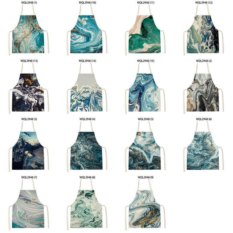 Șorț marmorat șorț creativ de bucătărie cu efect aurit șorțuri pentru femei șorț de gătit pentru petrecere de cină Accesorii pentru copt pentru copii șorț