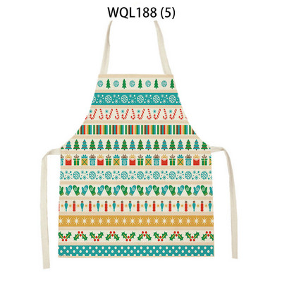 Kuhinjska pregača s retro geometrijskim printom za žene, muškarce, boemske lanene pregače za pečenje, odrasla djeca, kuharska pregača, alati za čišćenje Tablier