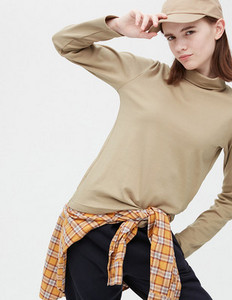 Bluză de damă de culoare uni cu guler polo și mâneci lungi