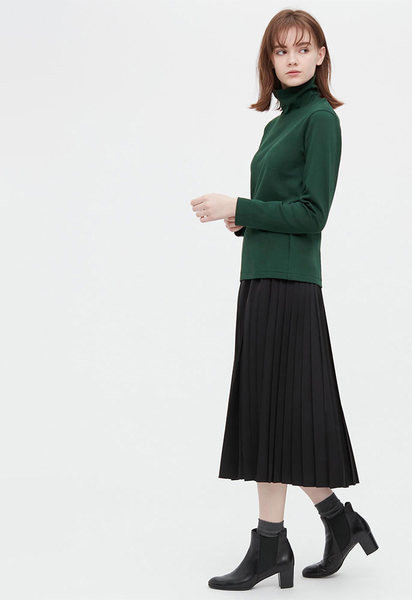 Bluză de damă de culoare uni cu guler polo și mâneci lungi