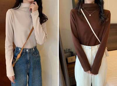 Γυναικεία διάφανη μπλούζα με ψηλό γιακά