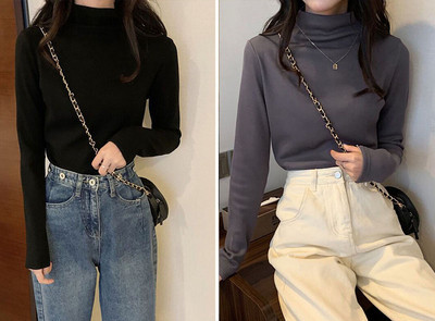 Γυναικεία διάφανη μπλούζα με ψηλό γιακά