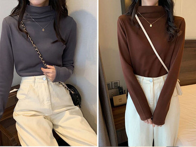 Γυναικεία διάφανη μπλούζα με ψηλό γιακά