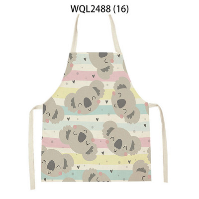 Sorț de bucătărie cu model de melci de koala de desene animate drăguț Accesorii de coacere șorțuri pentru femei Produse de curățare pentru uz casnic