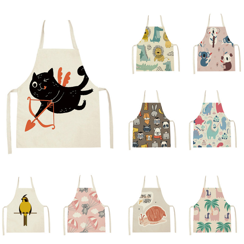 Sorț de bucătărie cu model de melci de koala de desene animate drăguț Accesorii de coacere șorțuri pentru femei Produse de curățare pentru uz casnic