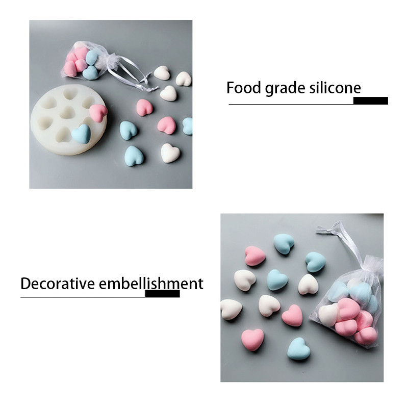 Mold pentru săpun în formă de inimă DIY Aromaterapie Tencuială Lumânări Matrite Silicon Mucegai Pandantiv Bijuterii Instrument handmade seifen form