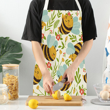 Кухненски престилки с пчелен модел без ръкави Възрастни Деца Домашно готвене Аксесоари за печене Почистващи препарати Пинафора без ръкави