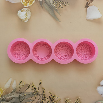 3D käsitsi valmistatud silikoonseebivormid 4 lilletüüpi kangid vormide valmistamise tööriistad käsitsi valmistatud ümmarguse kujuga seebid vaiguga käsitöö