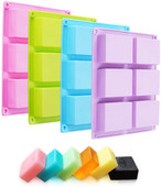 Szilikon forma szappan formák gyertya 6 lyukú négyzet alakú gyertyák torta készítéséhez barkácsolás csokoládé kézművesség varrás házi kert