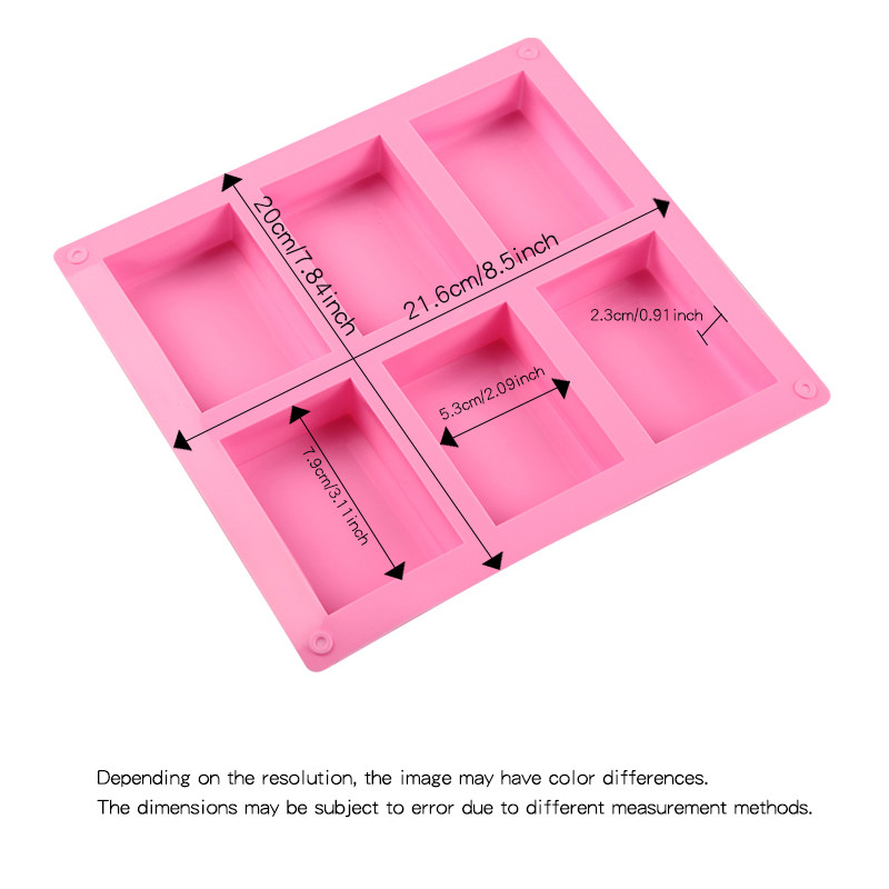 Szilikon forma szappan formák gyertya 6 lyukú négyzet alakú gyertyák torta készítéséhez barkácsolás csokoládé kézművesség varrás házi kert