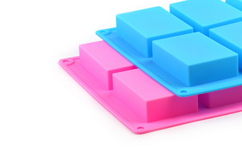 Нова правоъгълна форма за сапун с 6 кухини Силиконова занаятчийска Направете си сам домашна форма за торта 3D обикновена форма за форма за сапун Тава Инструменти за печене