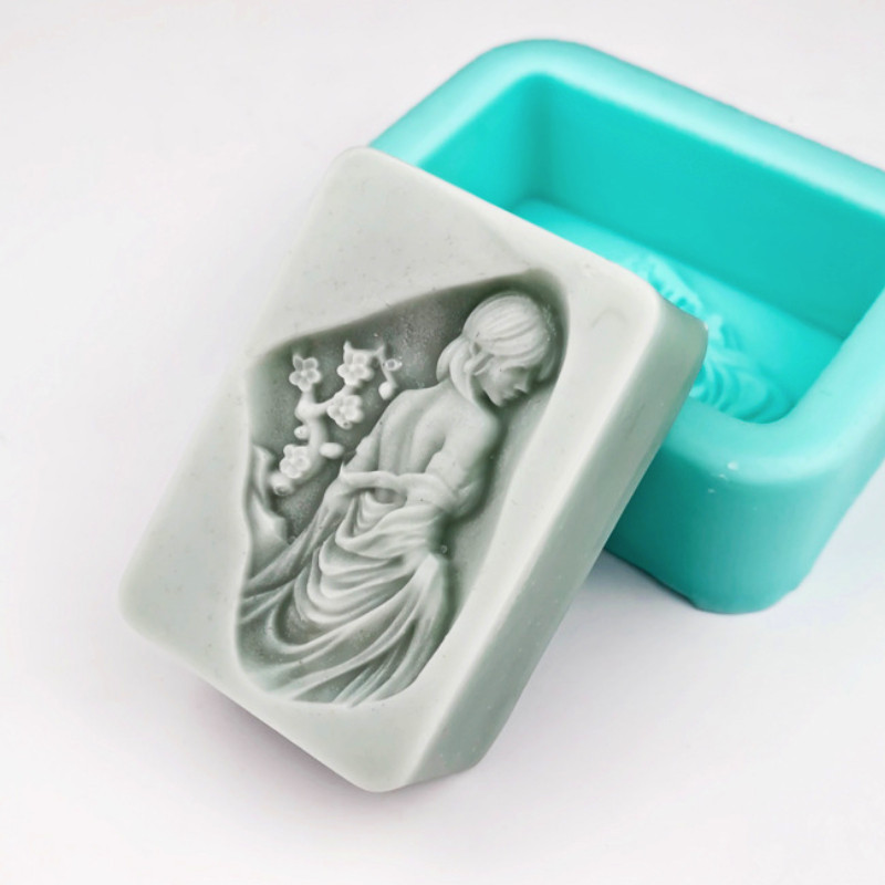 Käsitsi valmistatud ilu-vannistamiseks mõeldud silikoonseebivorm DIY Square geomeetria seebi valmistamine koogi šokolaadist küünlavormi kingitused käsitöö kodusisustus