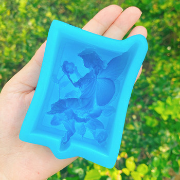Приказен ангел цвете 3D силиконови форми от глина от смола Направи си сам ръчно изработена форма за сапун силикагелна форма Най-новият дизайн