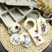 DIY Silikona mālu aromterapijas tabletes Veidnes Piekārtas Rotājumi Vaska veidnes Ziedu ziepju veidnes Amatniecības piederumi Ziepju veidnes