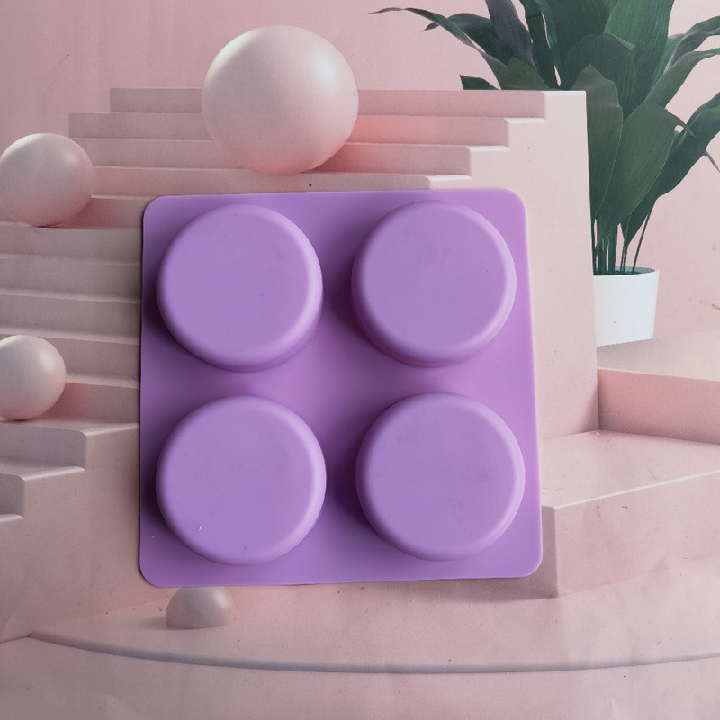 Forme pentru săpun din silicon 4 cavități Crescent Moon Face Mold pentru săpun din silicon pentru bară de loțiune de casă Bombe de baie Argilă polimerică