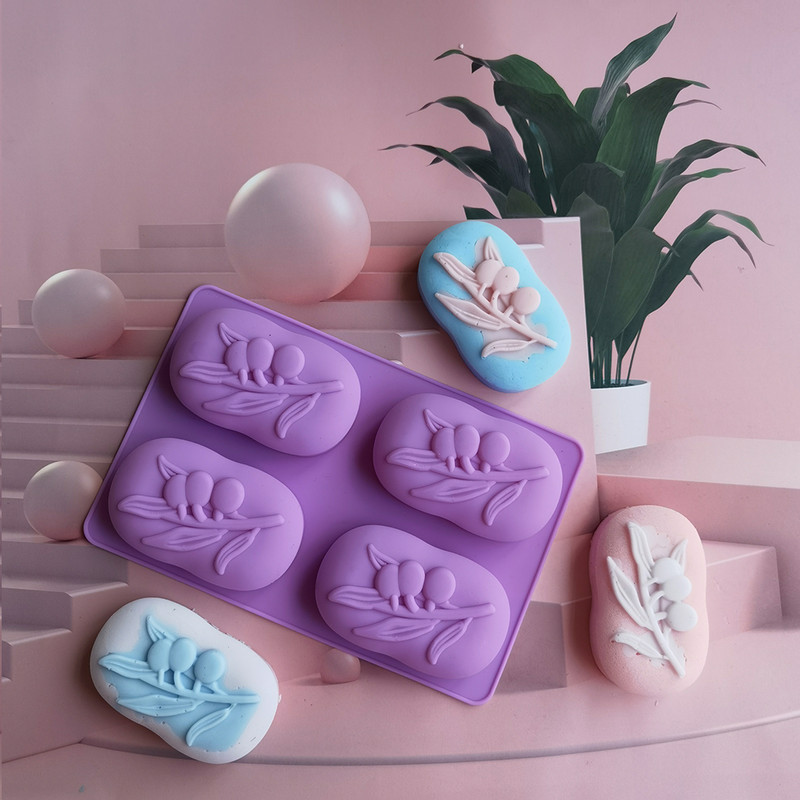 Szilikon formák Szappankészítő forma Gyertyák Szappanforma Olívafa Minta Barkácsolás Kézműves Kellékek Torta Csokoládé Díszítő Szappanvágó