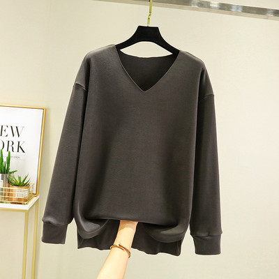 Καθημερινή γυναικεία μπλούζα με μυτερή λαιμόκοψη - πολλά χρώματα