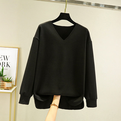 Καθημερινή γυναικεία μπλούζα με μυτερή λαιμόκοψη - πολλά χρώματα