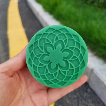 4 Cavity Round Flower Mold σιλικόνης Σαπουνιού Handmake DIY Fondant σοκολατένιο καλούπι για τούρτα Moon Cake Crafts Εργαλείο παρασκευής